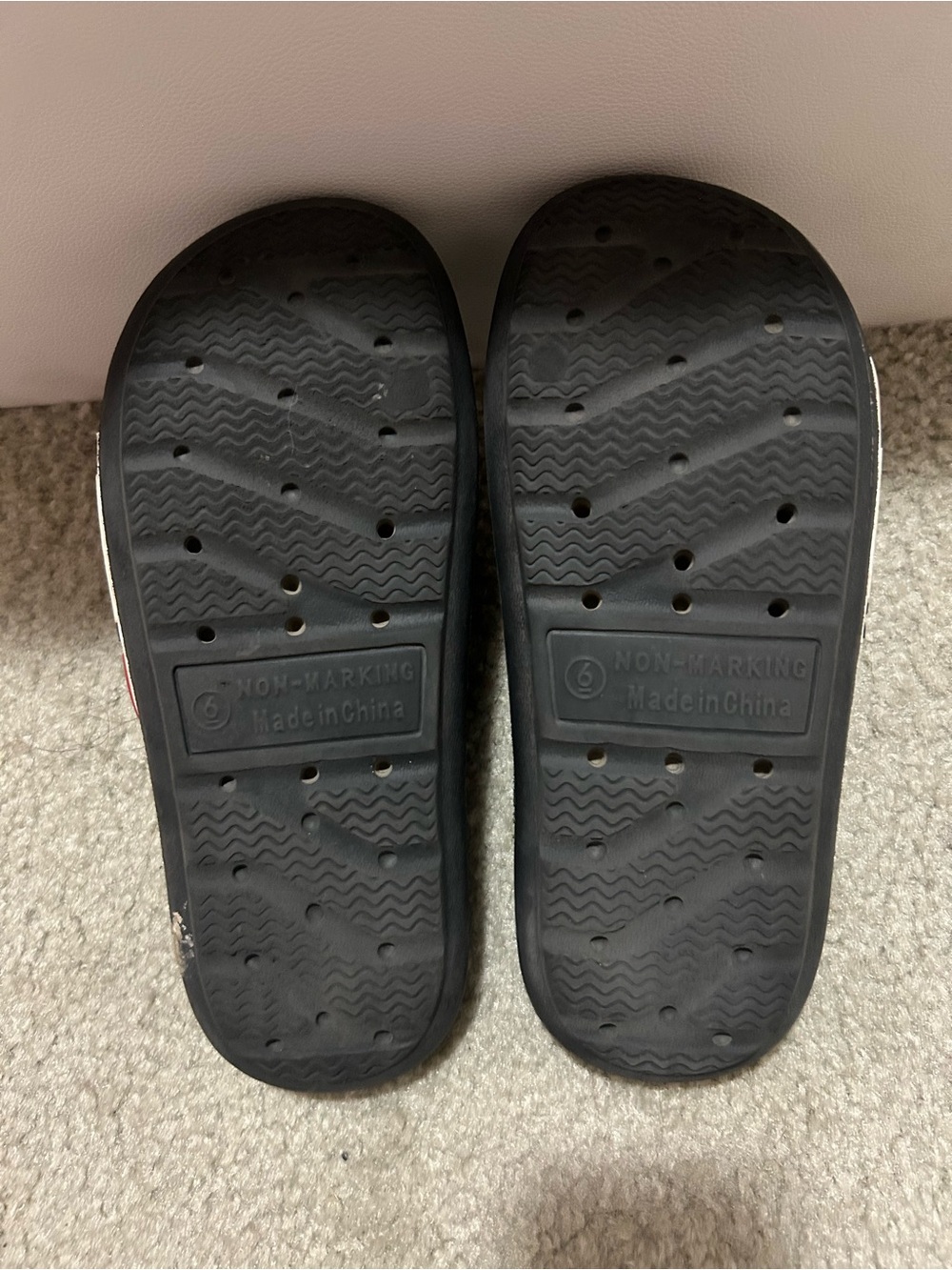 Hello Kitty Black Slide Sandals with Red Heart Accents - Picture 3 of 3